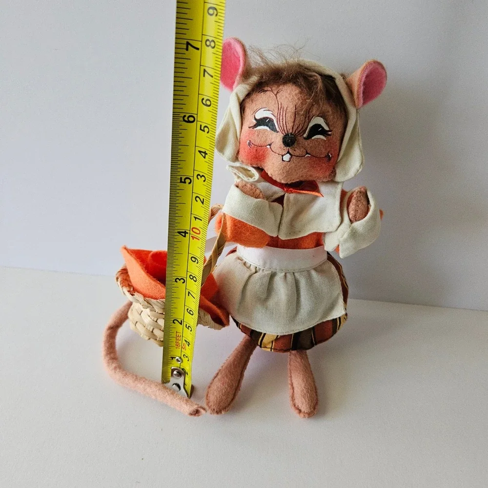 Annalee Dolls Thanksgiving Pilgrim Mouse Girl 6in Handpainted Felt Harvest Tooth